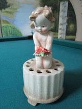 GOEBEL FLOWER FROG VASE TMK-1 (CM) – The Crown Marks 7 1/2&quot; * 1930s [30A] - $105.92