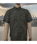 Nice Route 66  Men&#39;s Button Down Shirt Mens Short Sleeve Double Pocket X... - $204.41 MXN