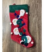Felt Christmas Holiday Stocking Ho Ho Ho Santa - $10.99