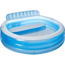 Intex - Family Lounge Inflatable Pool, 88&#39;&#39;x85&#39;&#39;x30&#39;&#39;, 69 Gallon Capacity, Blue - £89.50 GBP