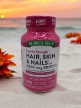 Nature&#39;s Truth Hair Skin &amp; Nails Vitamins 165 Softgels W/Biotin Exp 03/2027 - $19.79