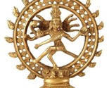 Handmade Brass Shiva Natraj Idol Sculpture Beautiful Natraja Statue Diwa... - $25.95