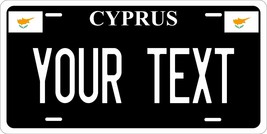 Cyprus Black License Plate Personalized Car Auto Bike Motorcycle Custom Tag - £8.49 GBP+