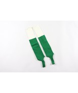 Vintage 80s Nylon Stirrup Athletic Sport Soccer Socks Green White Youth ... - $13.56 CAD