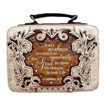 Western Style Embroidery Scripture Women Rhinestone Cross Bible Cover Book Case  - £21.82 GBP+