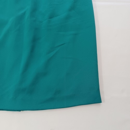 Vintage City Girl By Nancy Bolen Women's Turquoise Back Zip & Slit Skirt Size 14 Item image 6