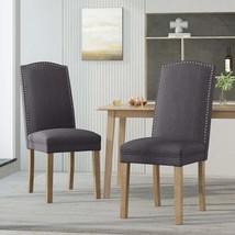 Nailhead Trim Dining Chairs, Set of 2 - $191.99