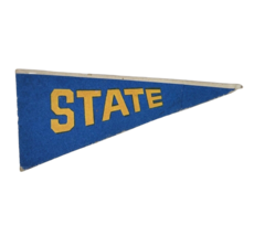Vintage 1962 Mattel Barbie Blue + Yellow State Cardboard Pennant / Flag - £9.03 GBP