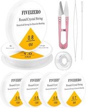 6 Rolls FIVEIZERO Elastic Bracelet String Cord 0.4mm 0.5mm 0.6mm 0.7mm 0... - $341.13 MXN