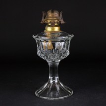 Duncan &amp; Miller Quartered Block Kerosene Oil Lamp, Antique EAPG Queen Anne 2, 8&quot; - £35.30 GBP