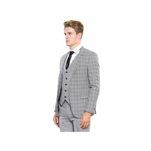 Men 3pc European Vested Suit WESSI by J.VALINTIN Extra Slim Fit JV44 Houndstooth image 4