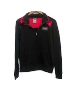 Victoria’s Secret Hot PINK zip pullover tropical print sweatshirt Size XS - $36.65 CAD