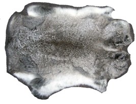 Buy 1 Get 1 Free Natural Light Grey Genuine Rabbit Skin Tan Hide Pelt Crafts - £7.48 GBP