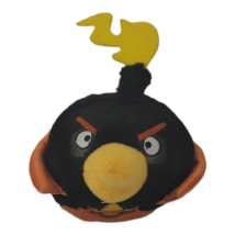 Angry Birds Space Black Firebomb Plush 5&quot; Stuffed Toy Commonwealth 2010 No Sound - £10.11 GBP