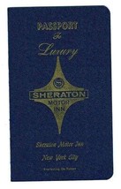 Sheraton Motor Inn New York City Passport to Luxury Booklet 1960&#39;s - £58.55 GBP
