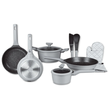 Premium Nonstick Cookware Set - Complete Kitchen Essentials Bundle with Silicone - £91.41 GBP