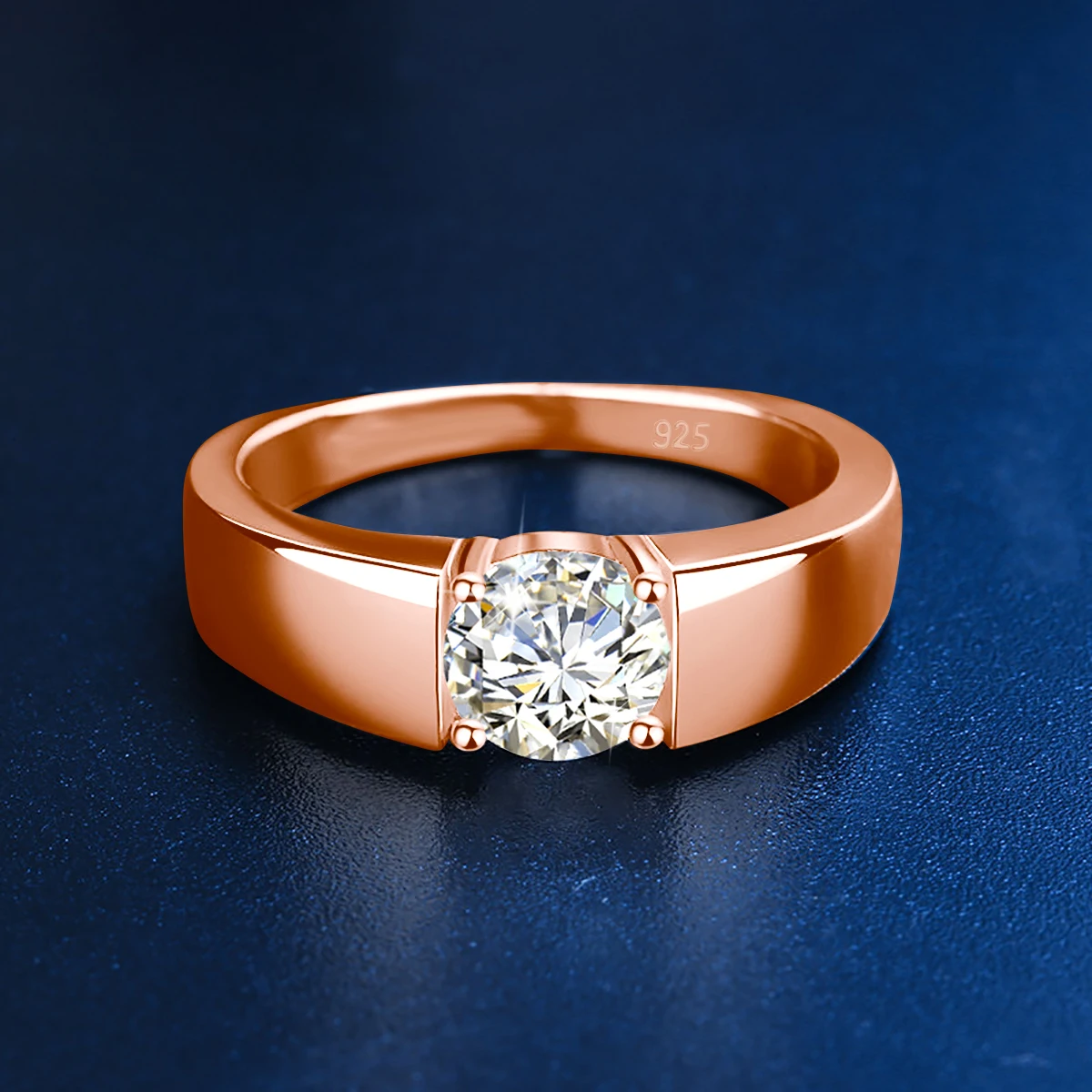 100% 925 Sterling Silver Moissanite Rings For Men Women Wedding Ring Set For Cou - £73.17 GBP