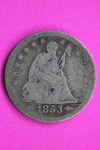 1853 P Seated Liberty Silver Quarter Scarce Guaranteed Authentic Rare Co... - $494.75 MXN