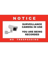 Surveillance Camera In Use Security Warning Stickers / 6 Pack + FREE Shi... - $7.84 CAD