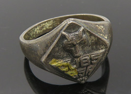 925 Sterling Silver - Vintage Antique Boy Scouts USA Band Ring Sz 6 - RG11545 - £30.86 GBP