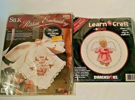 Angel Embroidery Kits Learn a Craft Cross Stitch &  Ribbon Embroidery Christmas - $21.49
