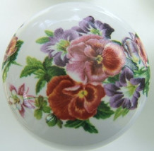 Cabinet Knobs Pansy #7 Spray Flower - £4.15 GBP