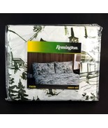 Remington Twin Sheet Cabin In The Woods Mountains Forest Green White New - £20.23 GBP