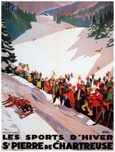 2594.Les Sports D&#39;Hiver French winter games Poster.Home decor interior room art - £12.83 GBP+