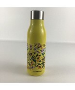 Starbucks Stainless Steel Insulated Water Bottle Yellow Floral Vintage 2002 - £31.44 GBP