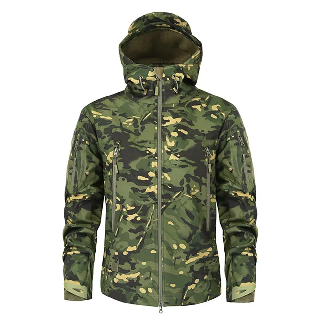 Mege  Skin Soft    Jacket Men Waterproof Army Fleece Clothing Multicam Windbreak - $198.01