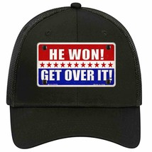 Trump Won Get Over It Novelty Black Mesh License Plate Hat - £23.16 GBP