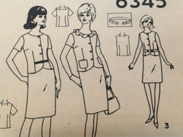 Simplicity Sewing Pattern 6345 Dress Vintage 1960s Work Career Size 14 Bust 34 - £11.81 GBP