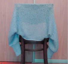 Uni Colors Hand Knitted Shrug with Alpaca and Silk Yarns - Cozy Soft Wom... - $93.00