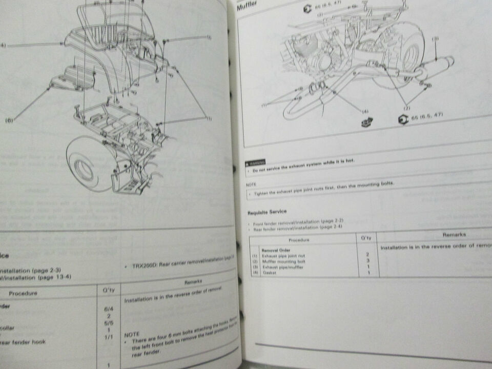 1990 1991 1992 1993 1994 Honda TRX200 TRX200D Service Shop Repair Manual OEM-... Item image 6
