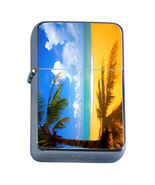 Fiji Islands D10 Flip Top Oil Lighter Wind Resistant Flame - $14.80