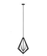 Dryden Matte Black &amp; Brushed Nickel 4-Light Chandelier - £471.87 GBP