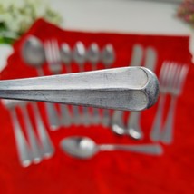 VTG Leonard OLD ROCKPORT Stainless Flatware 15 pc LOT Set Spoon Fork Kni... - $24.98