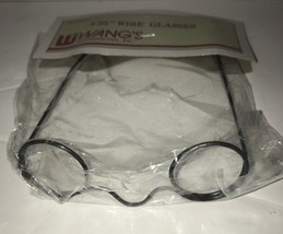 NOS Wang&#39;s 3.25&quot; Wire Glasses For Crafting Mr. &amp; Mrs. Claus Glasses Round - £1.76 GBP