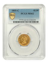 1855-C $2.50 PCGS MS62 - $26,990.25