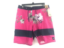 Mens Pink Floral Venus Fly Trap Vans 4 way stretch board shorts Size 32 New - £23.35 GBP