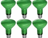 6 Pc Reflector Bulbs Frosted Green Flood Light Lighting 50W 120V R20 Med... - $32.99