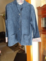 Women&#39;s Alfred Dunner Blue Paisley/Denim Jacket Size 12 - $25.00
