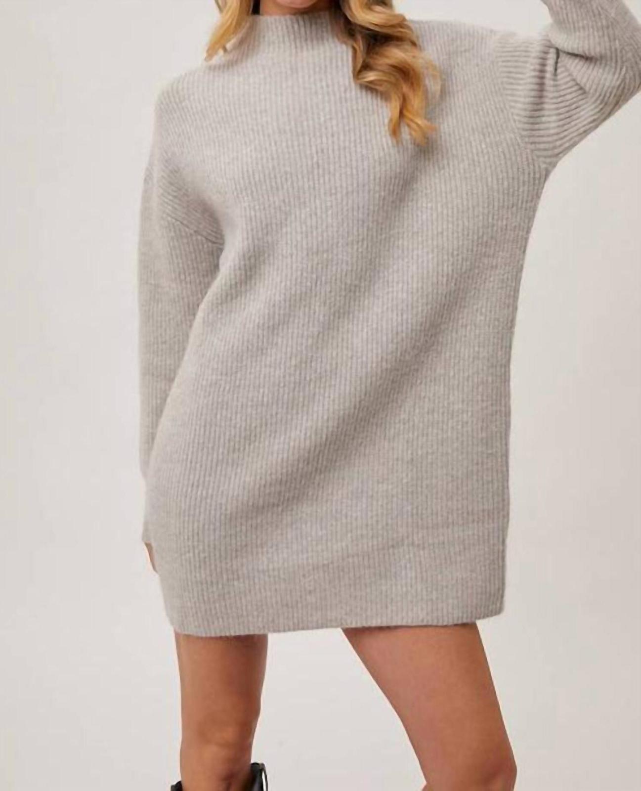 Bluivy Mock Neck Knit Sweater Dress Size M/L - $37.62