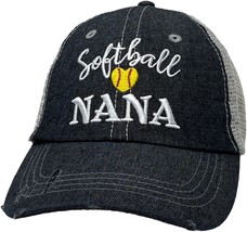 Nana Grandma Hat Cap 314 Dark Grey By Cocomo Soul Softball. - $32.93