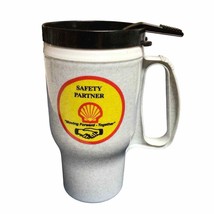 Shell Gas Oil Plastic Travel Mug Safety Partner Traveler 16oz EUC Vented ~896A - £11.35 GBP