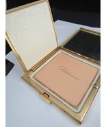 GOLD PLATED COMPACT vintage 1950&#39;s PELCHER USA estate sale NEVER USED! - £42.76 GBP