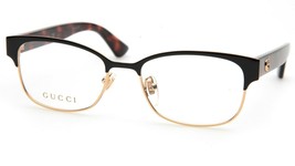 NEW GUCCI GG0751O 002 Black Havana EYEGLASSES GLASSES 49-16-145 B36mm Italy - £111.34 GBP