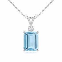 Authenticity Guarantee

ANGARA Natural Aquamarine &amp; Diamond Pendant in 14K Wh... - $1,063.92