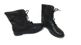 AMERICAN EAGLE Womens Teen Girls Black Ankle Boots Shoes Size 6 Plaid Li... - £15.41 GBP