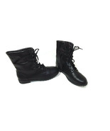 AMERICAN EAGLE Womens Teen Girls Black Ankle Boots Shoes Size 6 Plaid Li... - $26.43 CAD